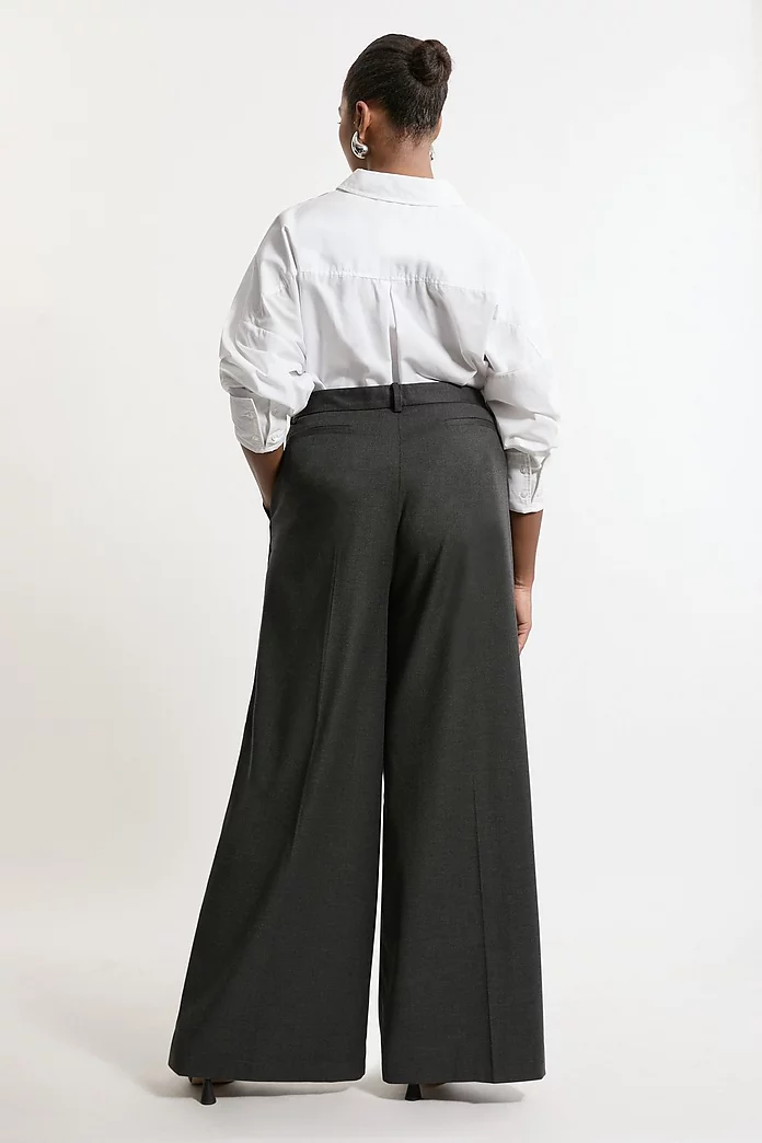 Plus Size Tailored Wide Leg Darted Pants | Karen Millen Plus Size Tailored Wide Leg Darted Pants | Karen Millen